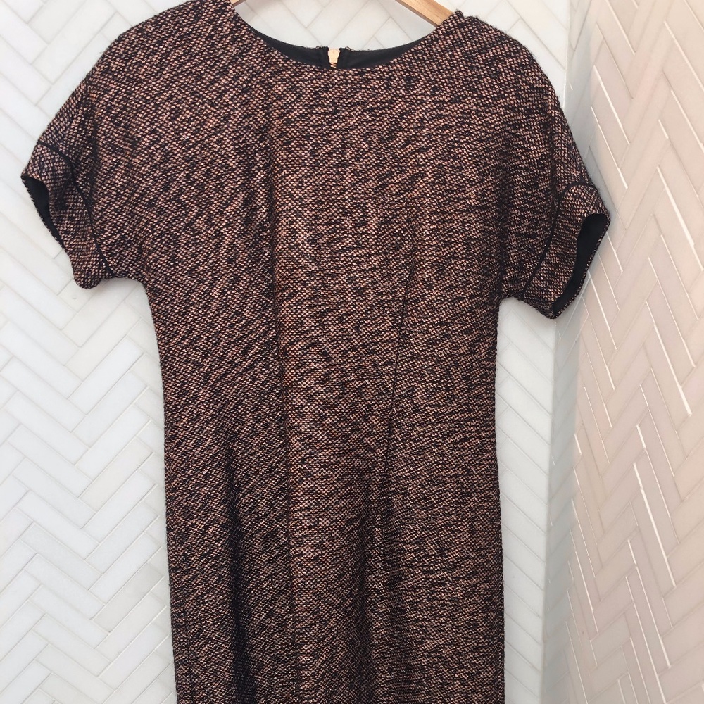 NWT JCrew Collection rose-gold tweed dress sz4